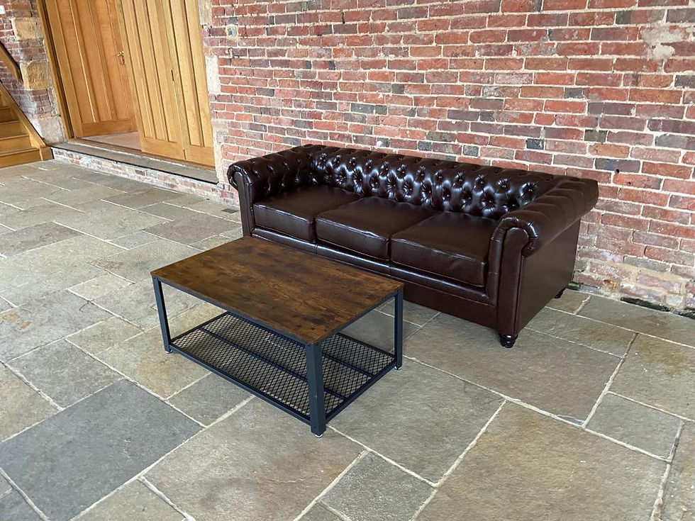 Thumbnail: Hampton Antique Chestnut Leather 3 Seater Chesterfield Sofa