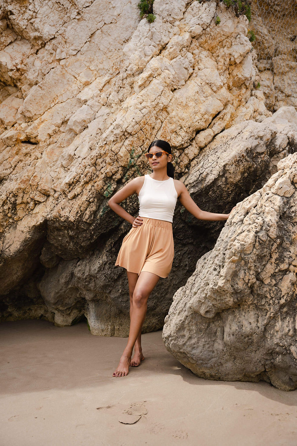Handmade bamboo shorts for women made from natural, sustainable bamboo fabric