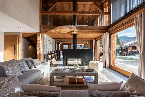 Intérieur chaleureux du chalet Alpen à Megève