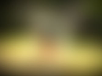 A person with long hair wearing a dark green shirt and light shorts is joyfully running through a garden sprinkler on a sunny day. Water sprays around them in arcs, and their hair is flipping forward as they move energetically on the grassy lawn, surrounded by trees and a wooden fence in the background. The sunlight creates a sparkling effect on the water droplets.