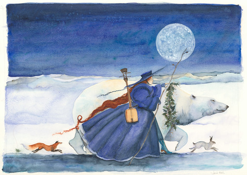 Print - Where the White Bear Walks Beneath the Full Moon | Seven