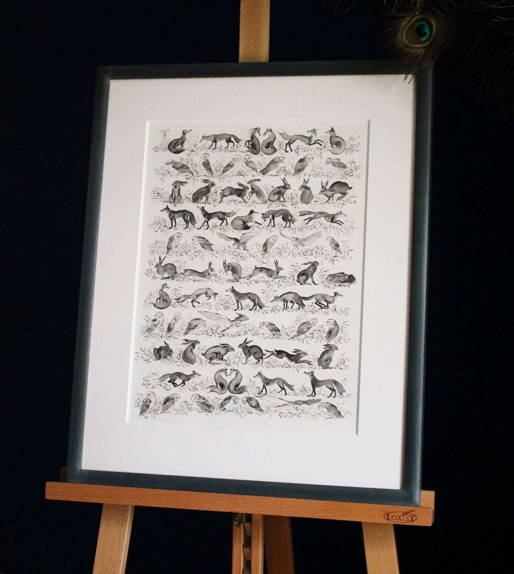 fox & hare & owl