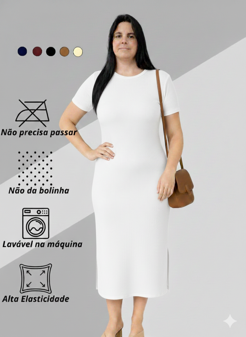 Miniatura: Vestido Midi  visco Lycra adriana
