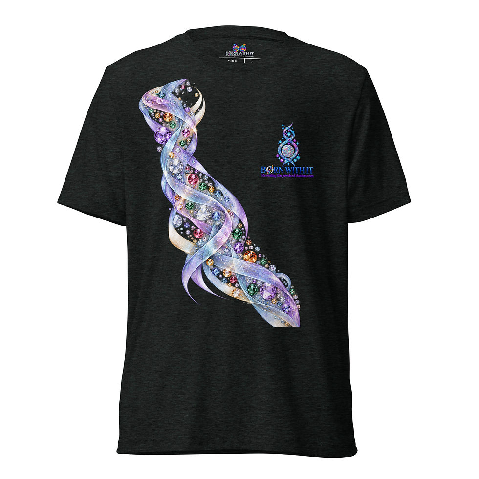 Thumbnail: Autist: Unisex Tri-Blend T-Shirt | Bella + Canvas 3413 (Dark Colors)