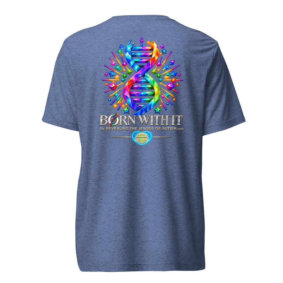 Thumbnail: Autist: Unisex Tri-Blend T-Shirt | Bella + Canvas 3413 (Colorful)