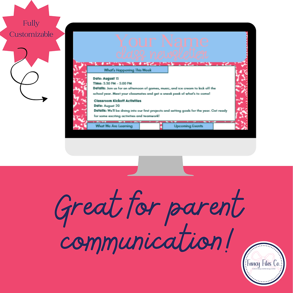 Thumbnail: Notebook Print Classroom Newsletter Template