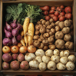 Root vegetables (potatoes, onions, carrots)