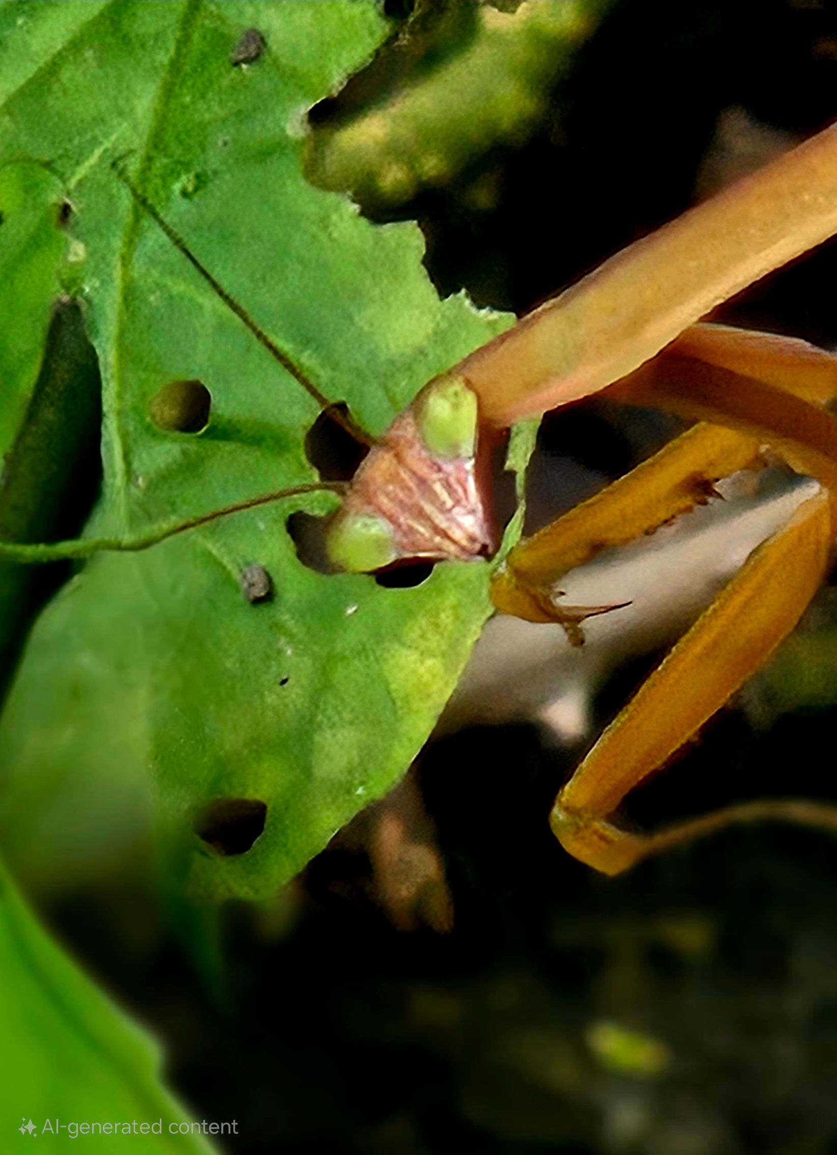 Mantis on Leaf