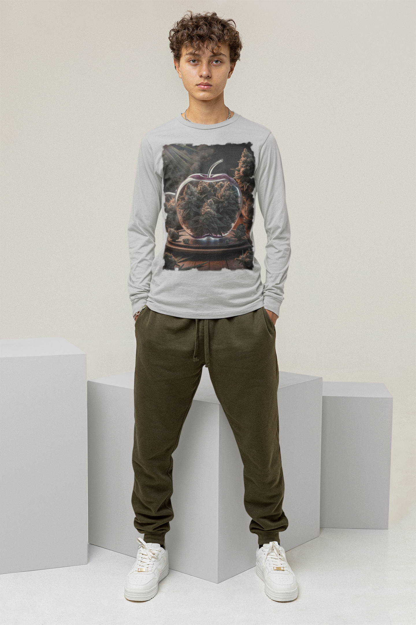 TRUTH NO BOOF© Glass Apple Unisex Long Sleeve Tee