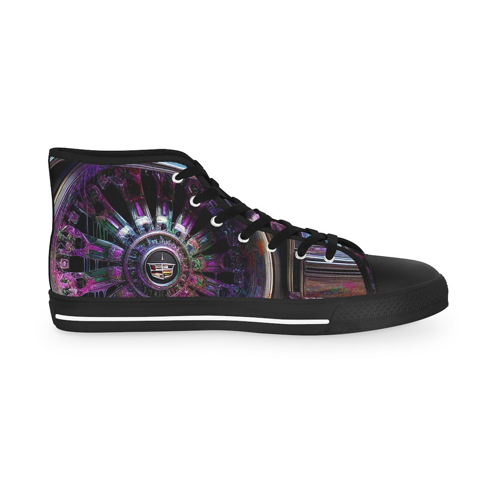 Marijuana Shirts.com Caddy Purp Men's High Top Sneakers - Vibrant Design 