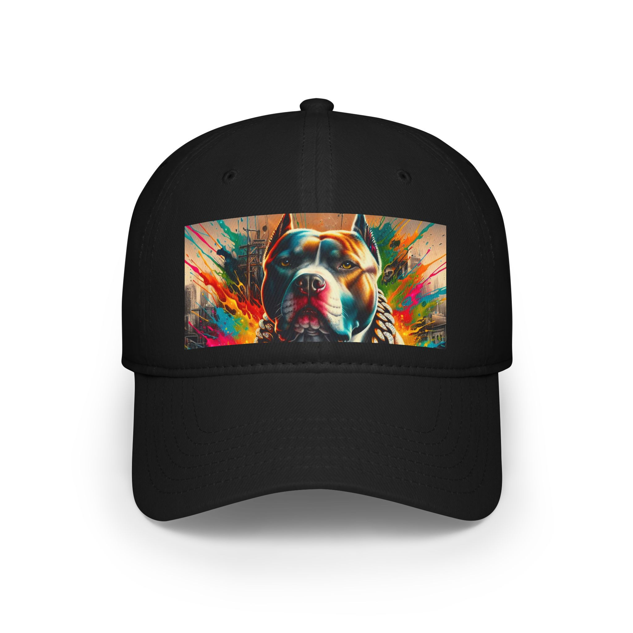 TRUTH NO BOOF™ Pit Vibrant Pitbull Artwork Low Profile Baseball Cap