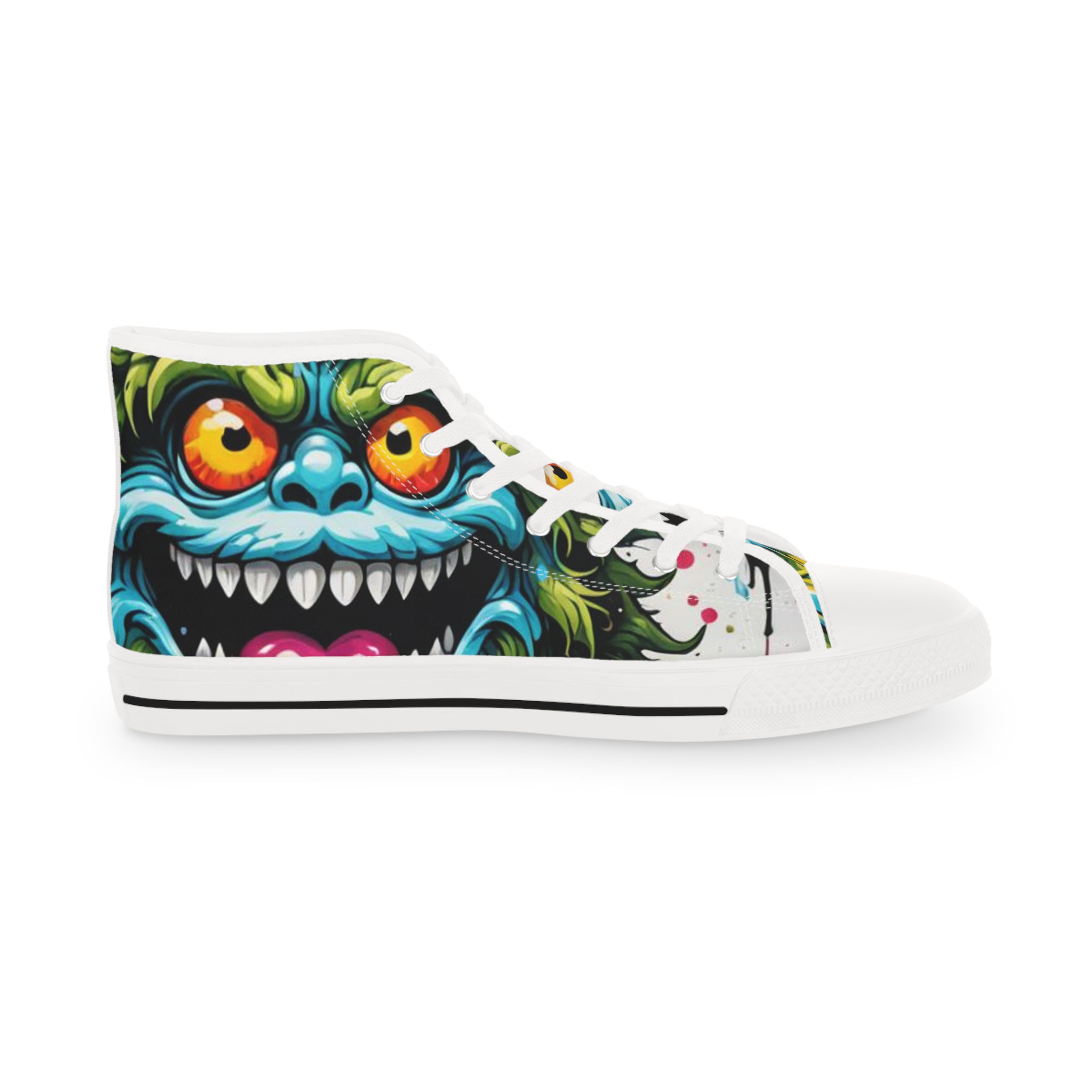 TRUTH NO BOOF© Snow Monster Men's High Top Sneakers Vibrant Snow Monster Design