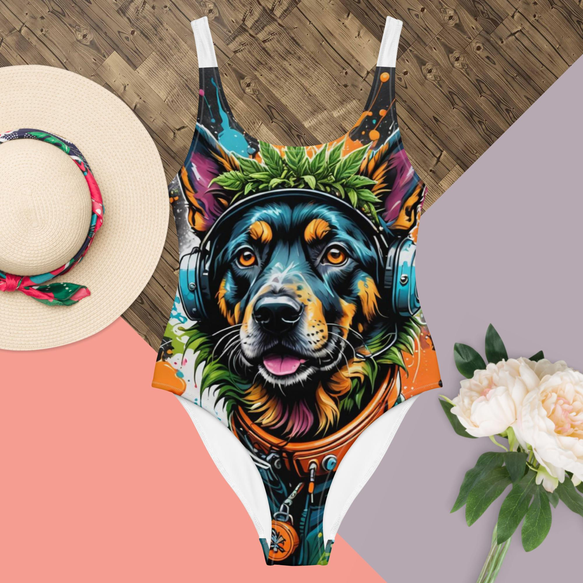 TRUTH NO BOOF© Space Dog One-Piece Swimsuit