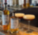 Espresso martini with acerum and maple served in a martini glass