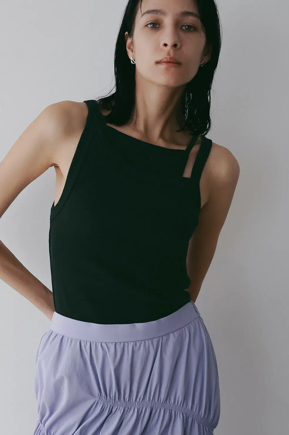 SHEER LAYERED TANK TOP（MANOF）