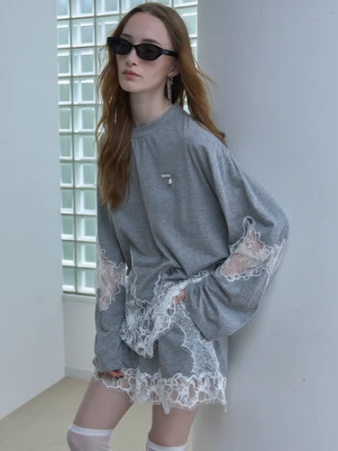 LACE DOCKING LONG TEE（JOSE MOON） | BELINDA