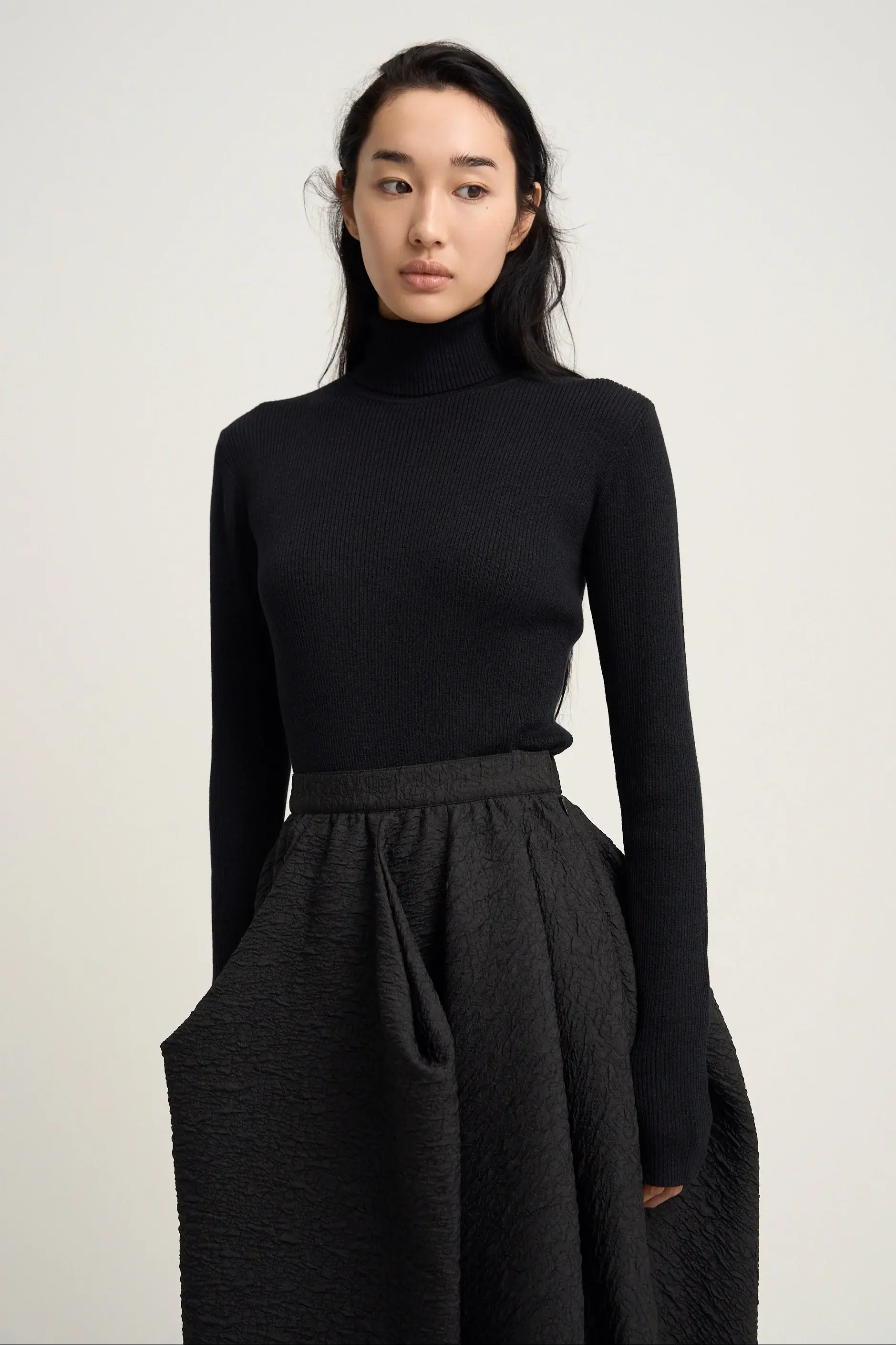 Turtleneck wool knit(Venica)