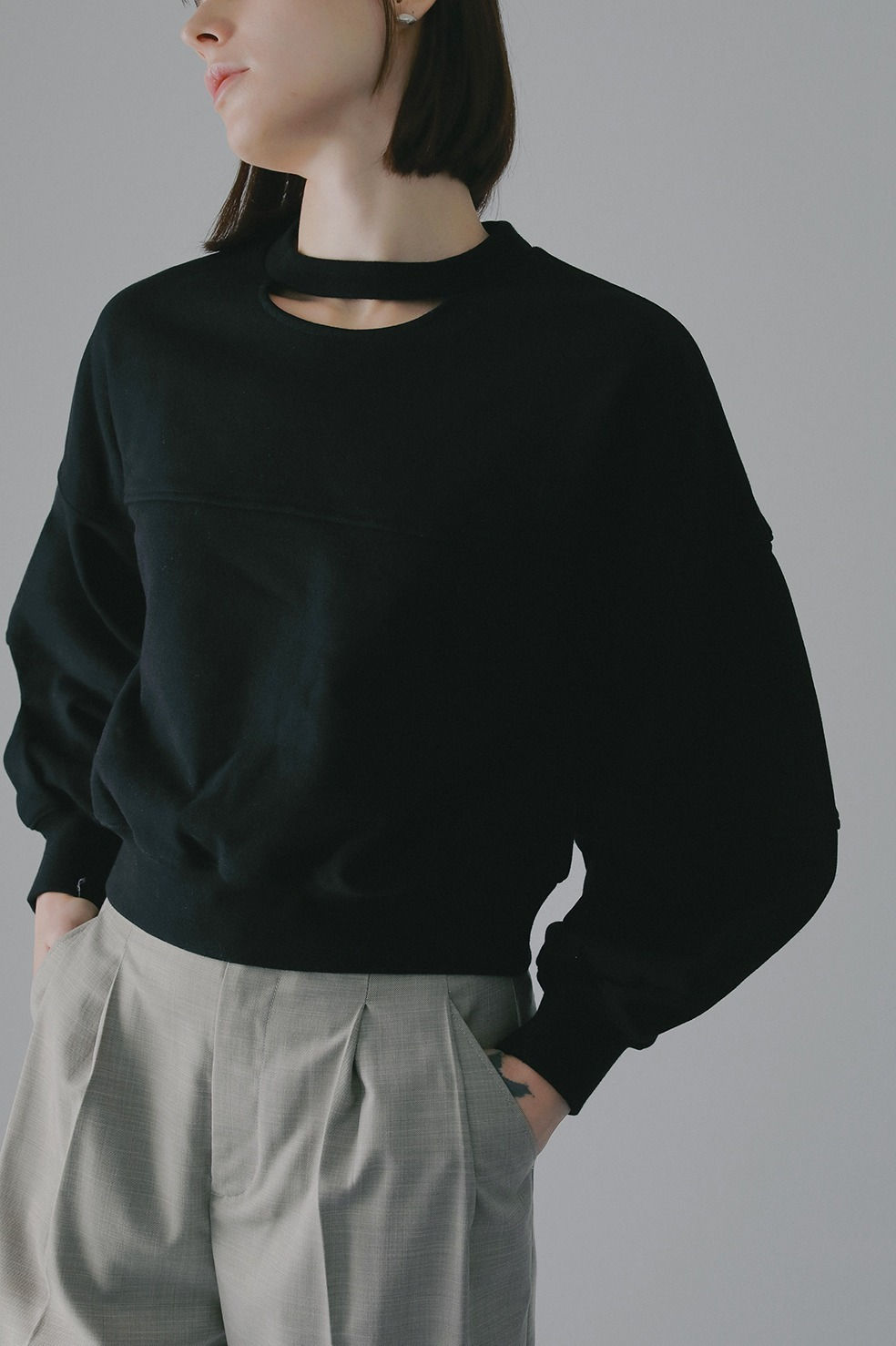 MOON SLIT SWEAT TOPS(MANOF)