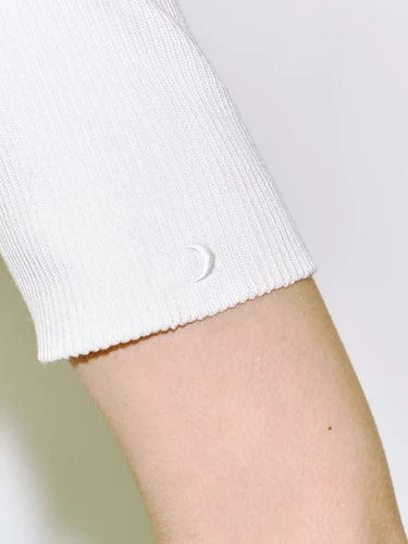 HALF SLEEVE RIB KNIT (JOSE MOON) | BELINDA