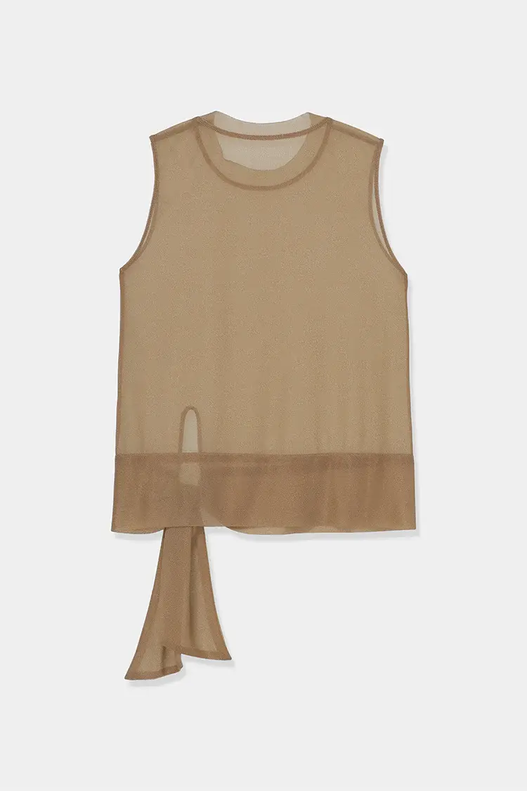 サムネイル： waist tie sheer tops (louren)