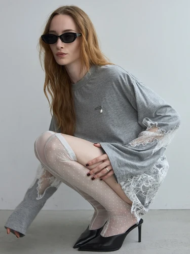 LACE DOCKING LONG TEE（JOSE MOON） | BELINDA