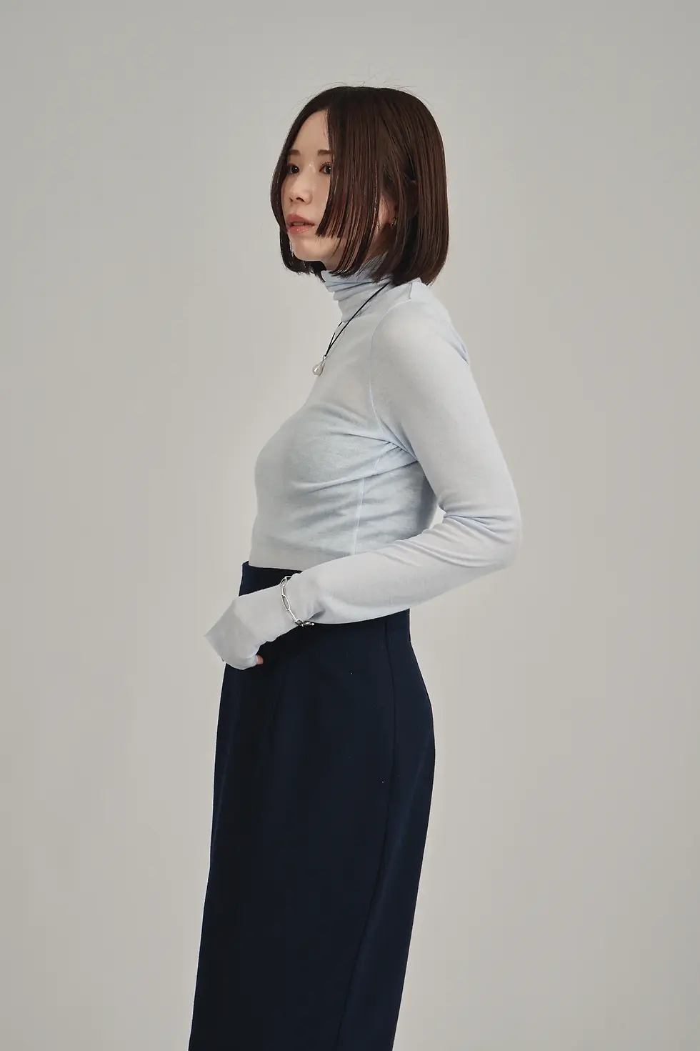 サムネイル： high neck sheer tops (louren)