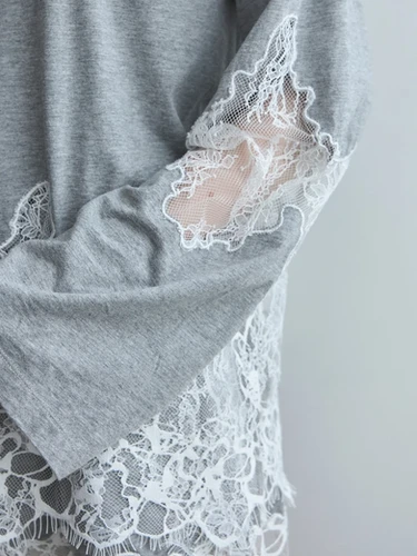 LACE DOCKING LONG TEE（JOSE MOON） | BELINDA