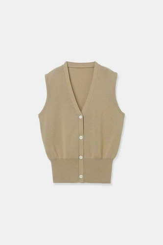 【新品】louren compact knit vest compact knit vest (louren) | BELINDA