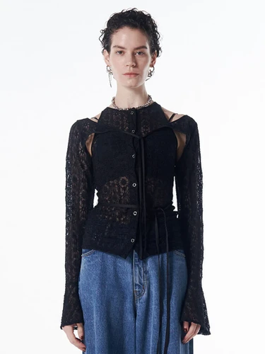 LACE COMPACT LAYERED TOPS（JOSE MOON） | BELINDA