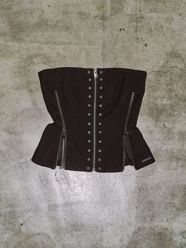 トップス josemoon ZIP UP BUSTIER black36 ARMURE ZIP BUSTIER (JOSEMOON) | BELINDA
