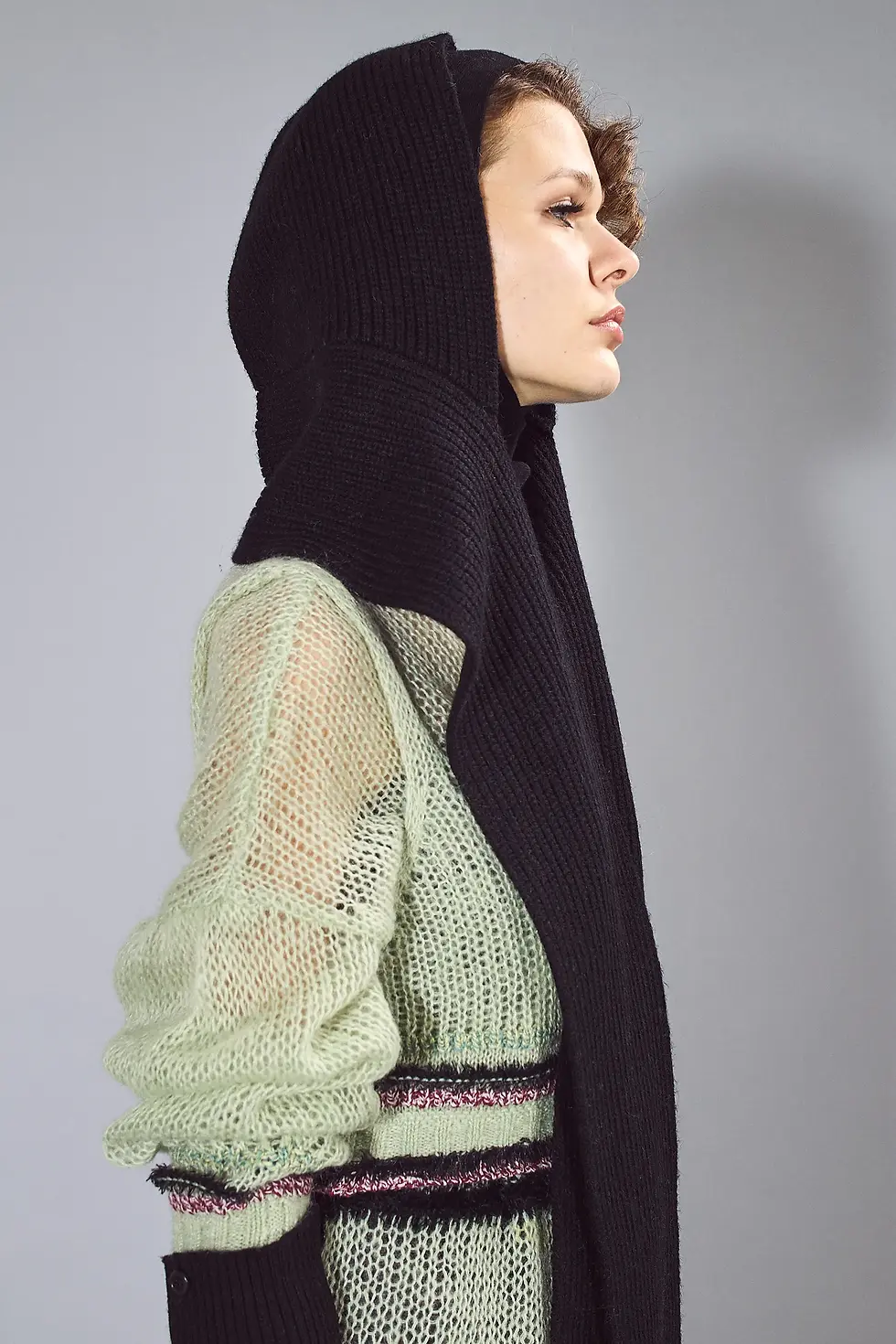 サムネイル： SHEER MOHAIR PULLOVER (A CCORDION)