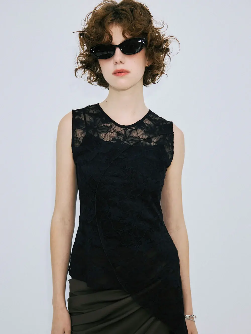 FRILL LACE TANK(JOSE MOON)