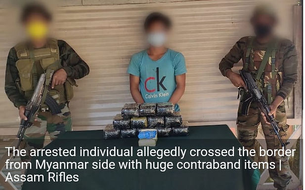 Manipur: Drugs worth Rs 6.5 crore seized along Indo-Myanmar border