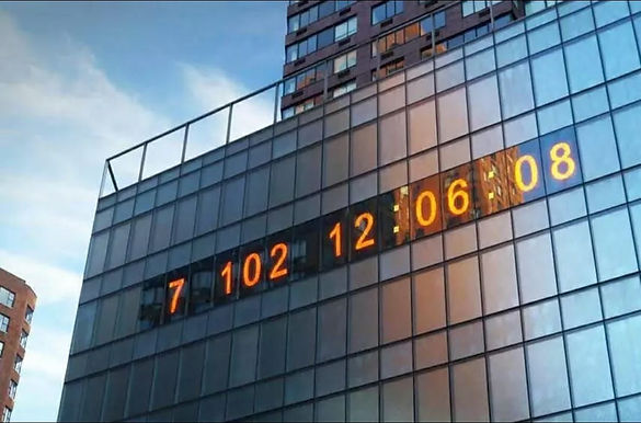 Clock showing deadline for climate action unveiled in New York