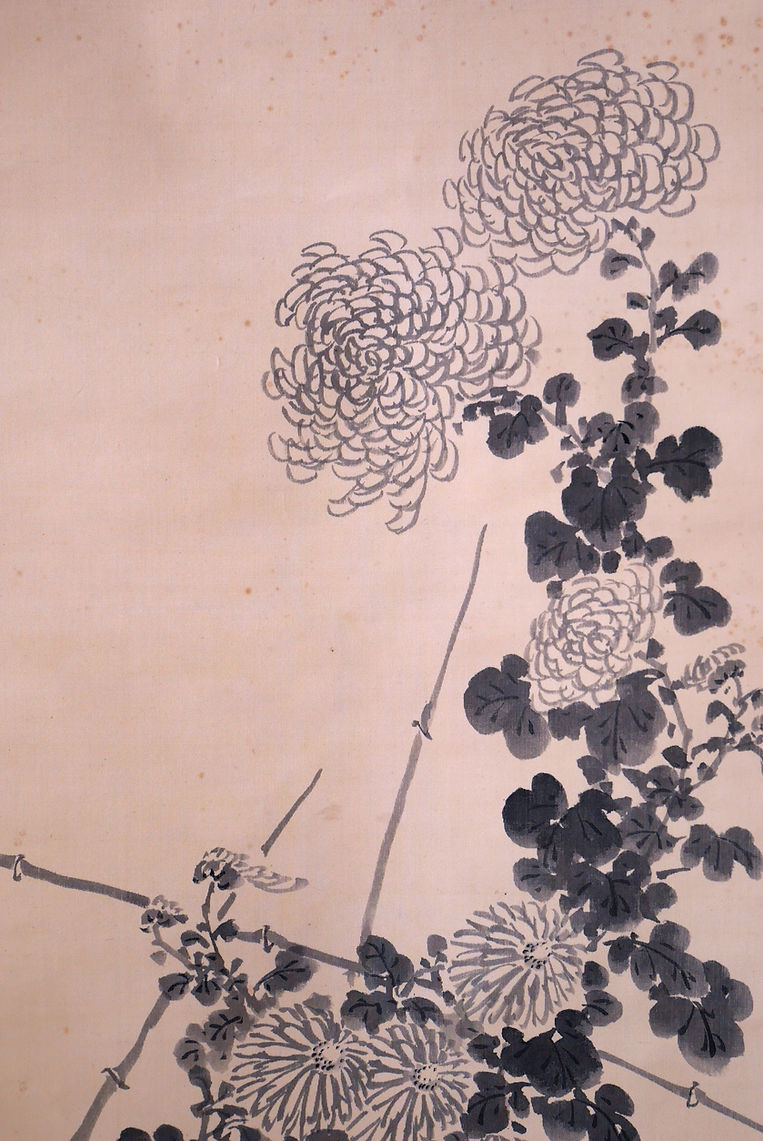 日本美術 書画・掛軸 | 水墨菊花図 池田桂仙 | Gallery陽々