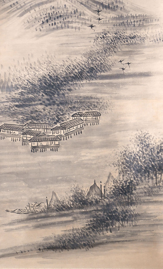 日本美術 書画・掛軸 | 墨江僑居図 岡田半江 | gallery陽々youyou | 山梨