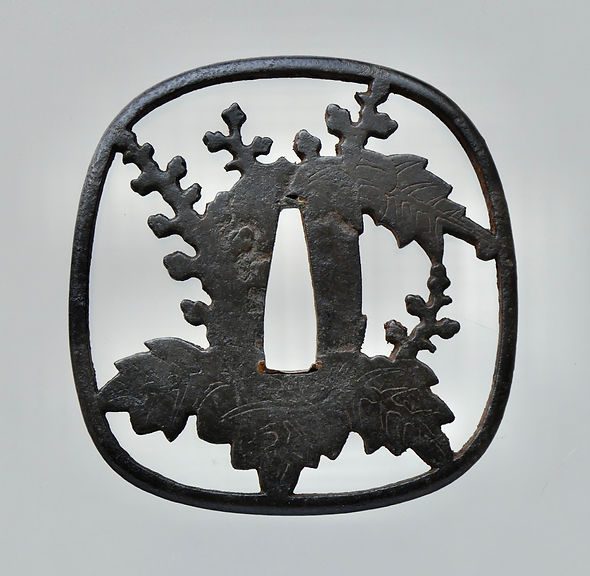 肥後鐔初代西垣勘四郎, Higo tsuba Nishigaki Kanshiro