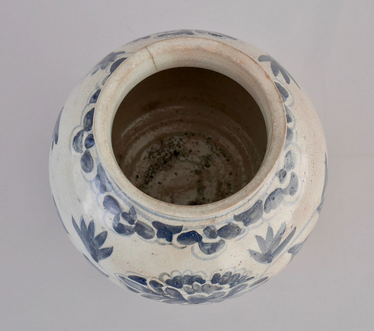 朝鮮美術 陶磁器 | 李朝白磁牡丹文丸壺 | gallery陽々youyou | 山梨県