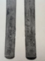 donated dates are written on scabbards.