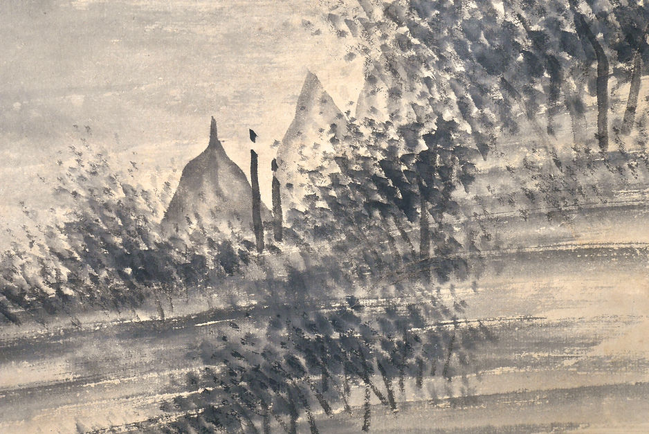 日本美術 書画・掛軸 | 墨江僑居図 岡田半江 | gallery陽々youyou | 山梨