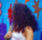 Fantasy highlights on curly hair