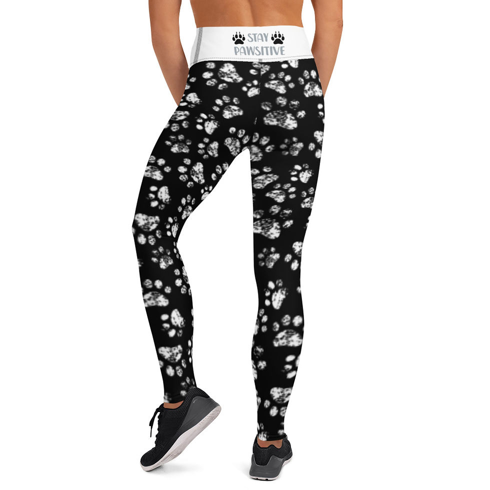 Thumbnail: Stay Pawsitive Black Cat Leggings
