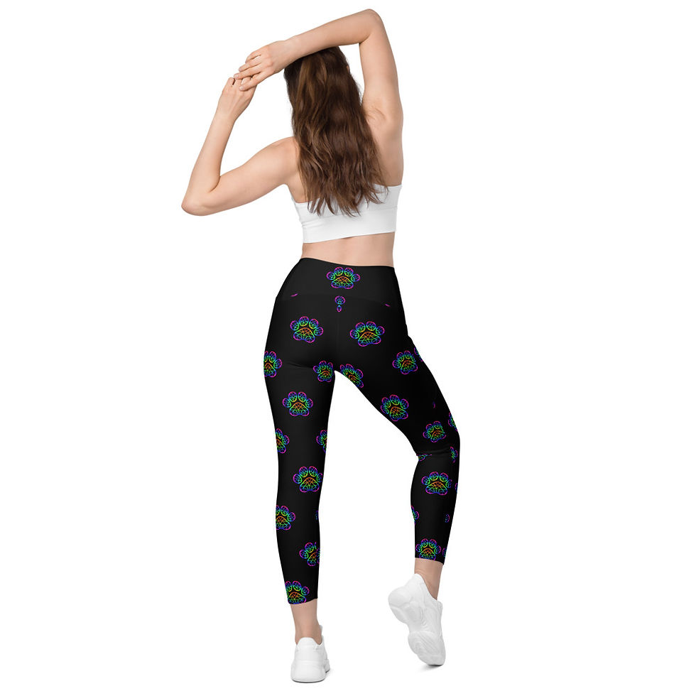 Thumbnail: Prideful Paw Black Pocket Leggings 