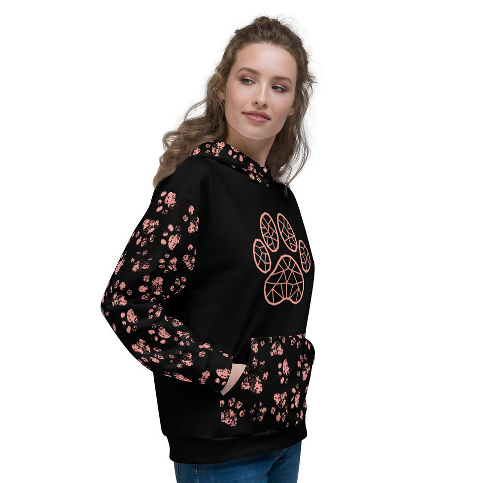 Thumbnail: Back Cat Rosey Paw Hoodie