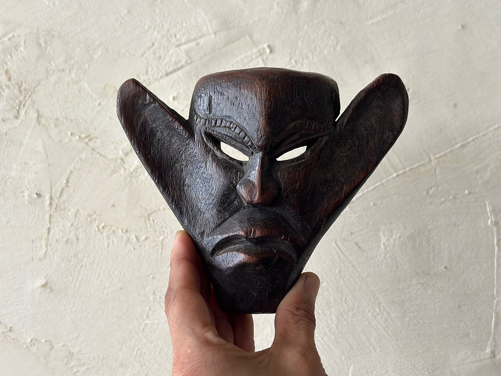 サムネイル： india antique wooden tribal mask