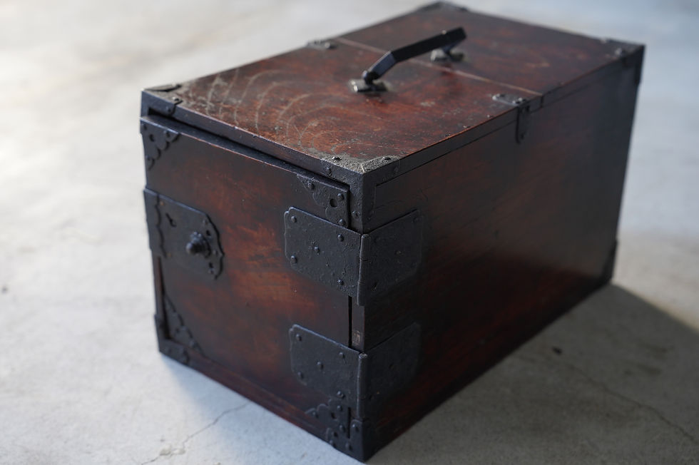 サムネイル： Japan antique wooden cash box