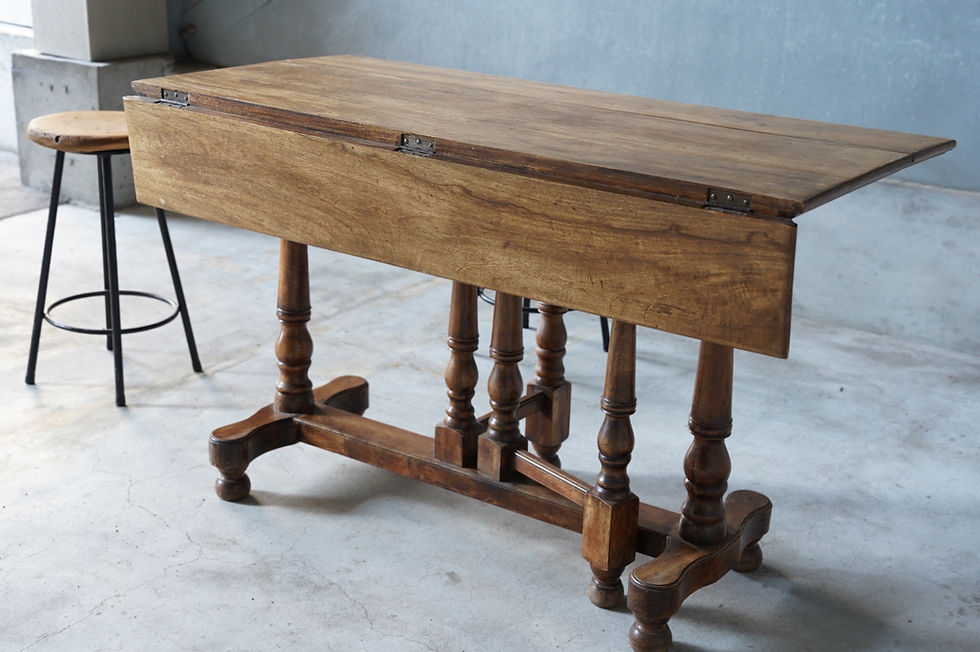 サムネイル： India vintage teakwood Butterfly Table