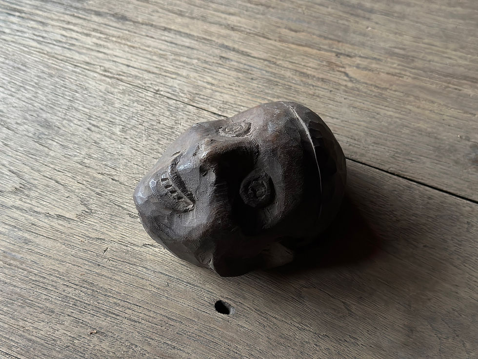 サムネイル： India antique wooden mask ③