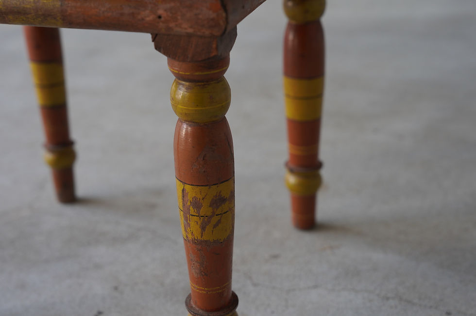 サムネイル： India tribal antique low  table ⑥