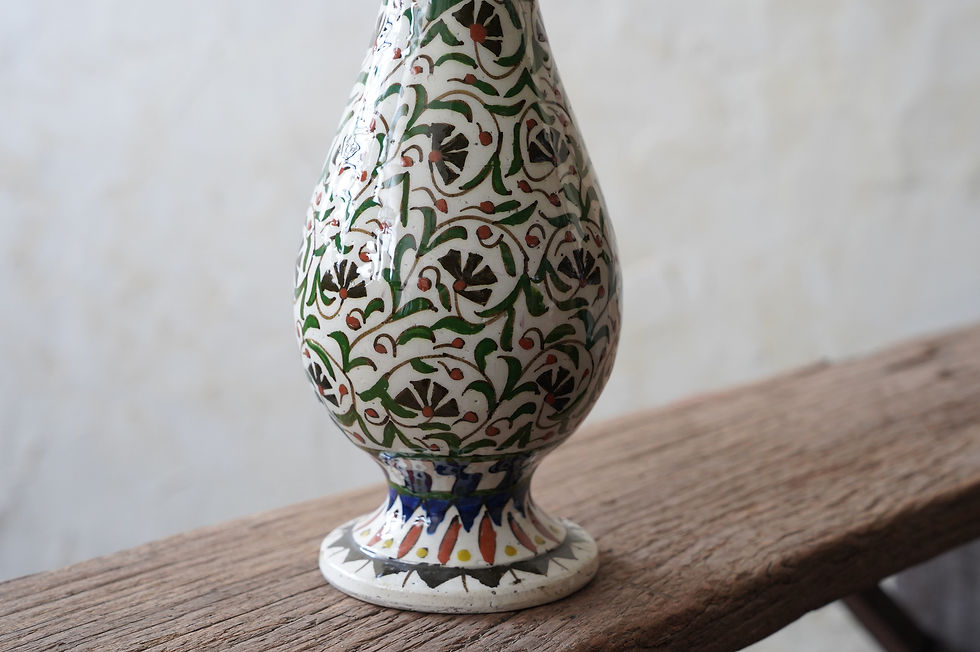 サムネイル： Turkish vintage hand paint flower pot①